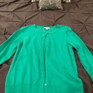 Emerald green cardigan from the loft. Size M